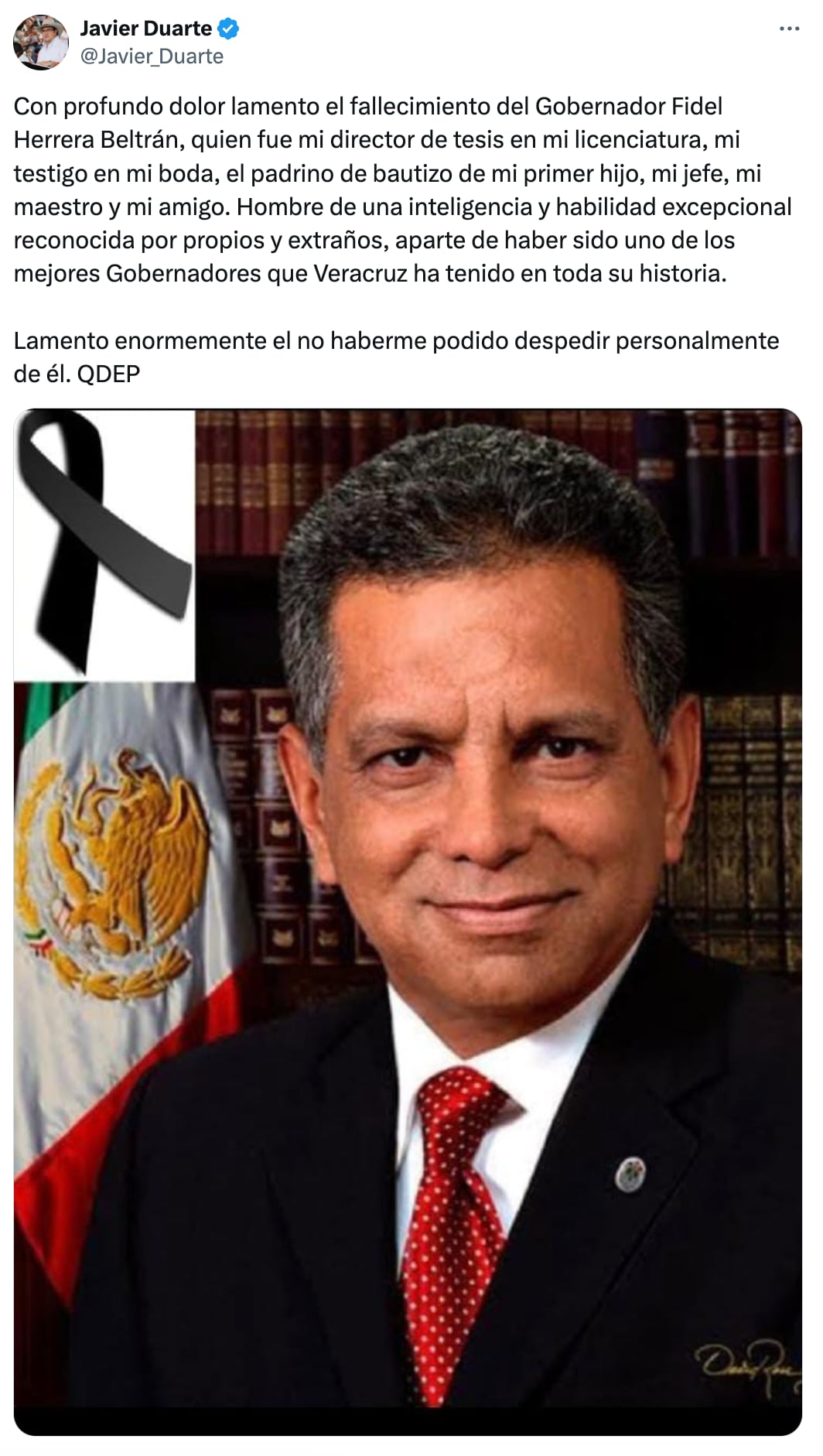 Murió Fidel Herrera Beltrán, ex gobernador de Veracruz