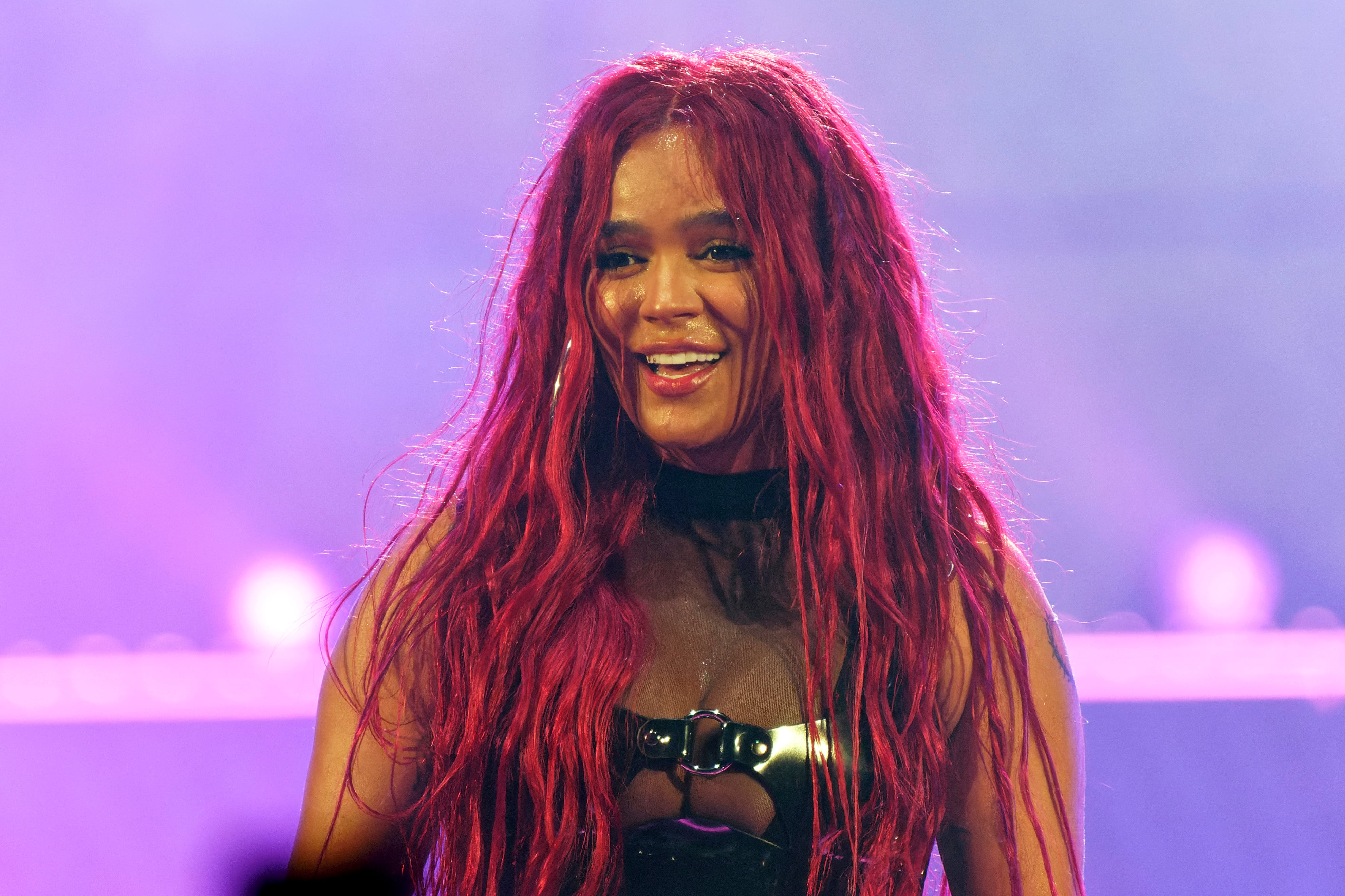 Karol G, "Strip Love" (Photo by Rob Grabowski/Invision/AP)