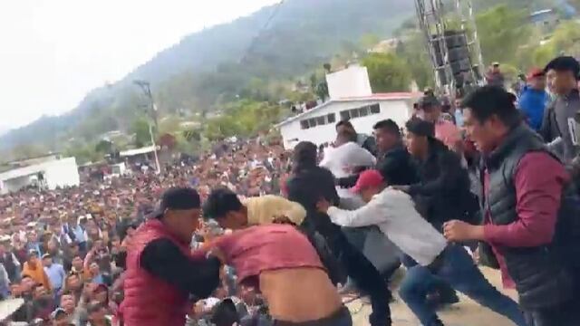 Elección de candidato del Partido Verde en Chenalhó termina mal: hubo golpes y hasta balazos al aire