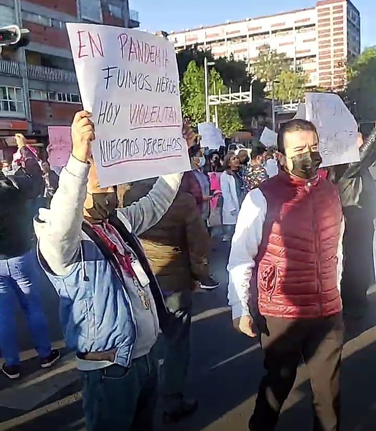 Manifestación médicos del ISSSTE
