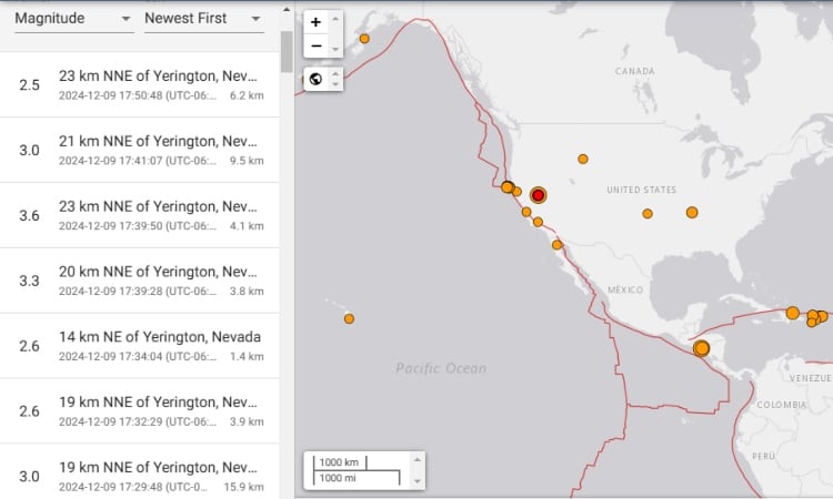 Sismo hoy en Nevada, Estados Unidos: Temblor magnitud 5.5 se sintió hasta Sacramento, California