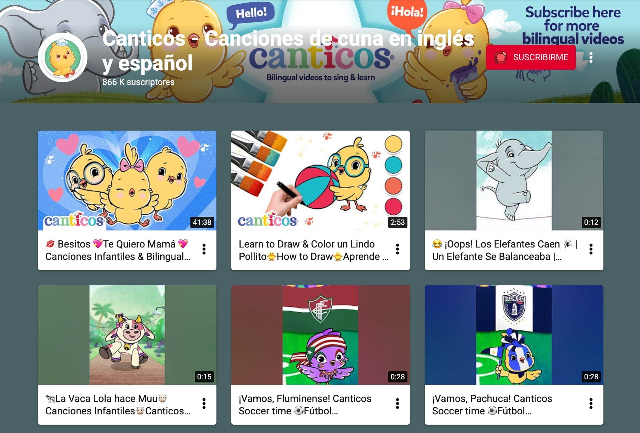 5 canales de YouTube Kids de canciones infantiles