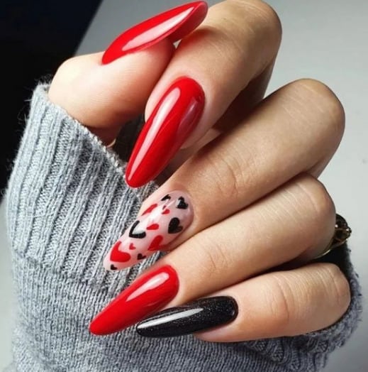 Uñas para el 14 de febrero