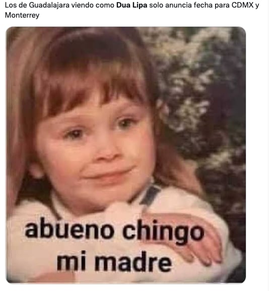 Memes del concierto de Dua Lipa