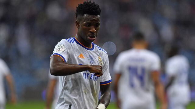 Vinícius Jr. celebra un gol con el Real Madrid