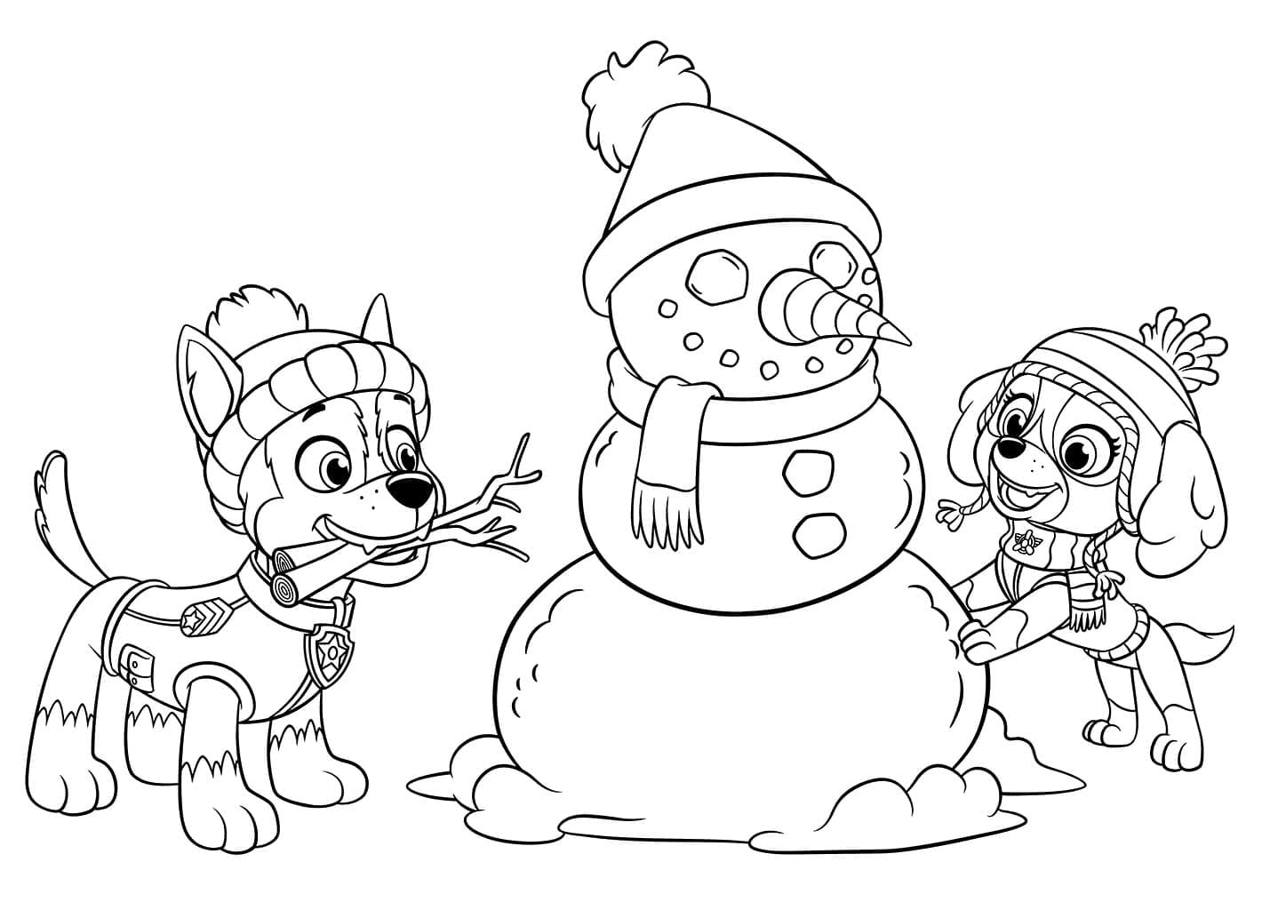 Imagen para imprimir y colorear de Skye de Paw Patrol