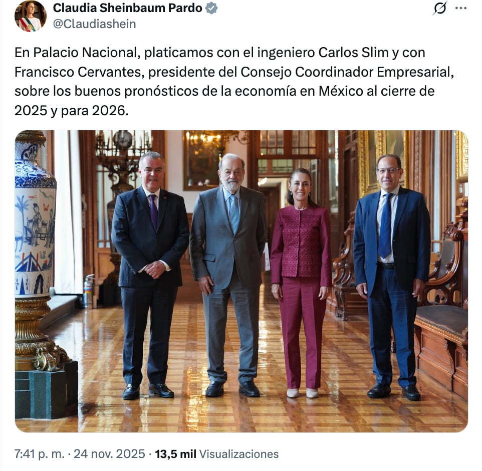 Claudia Sheinbaum sobre su reunión con Carlos Slim