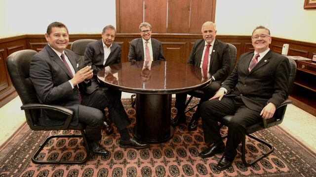 Ricardo Monreal se reúne con aspirantes a la presidencia de la Junta de Coordinación Política del Senado