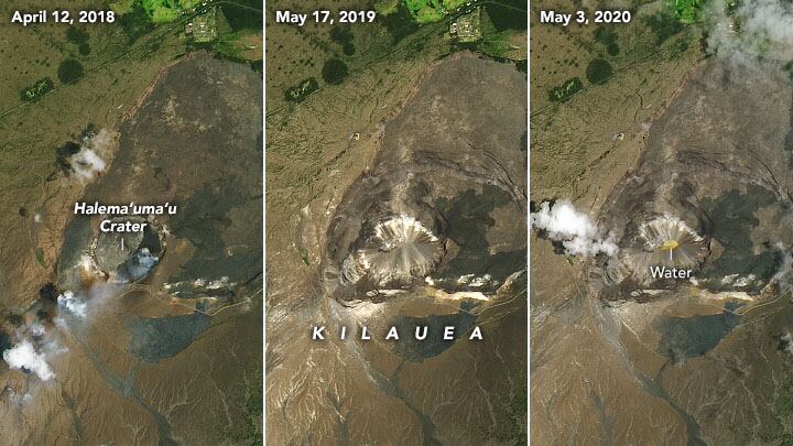 NASA descubre enorme lago en el volcán Kilauea