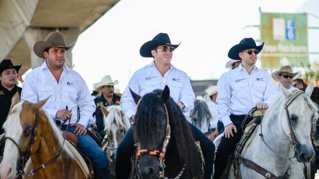 Cabalgata por el 427 aniversario de la Fundación de Monterrey: Samuel García y Luis Donaldo Colosio