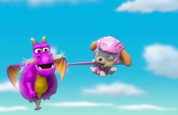 60 minutos de capítulos de Paw Patrol en aventuras de dragones y rescates