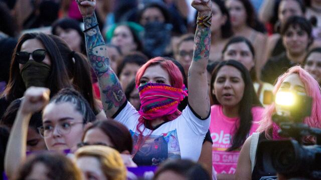 Protesta contra la violencia hacia las mujeres.
