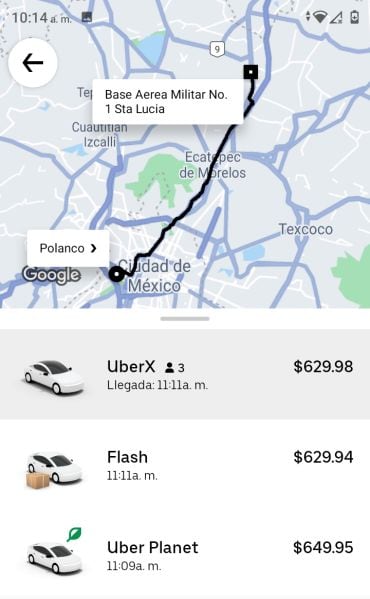 Uber a Santa Lucia