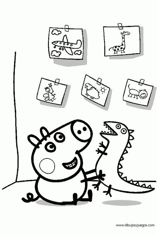 Dibujos de Peppa Pig para colorear por el Día del Caricaturista
