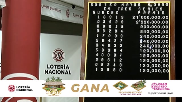 Resultados Sorteo Mayor 3896 de Lotería Nacional en vivo: ganadores de hoy 1 de agosto