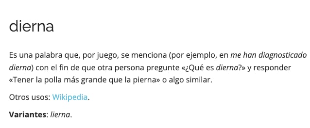 respuesta a qué es dierna