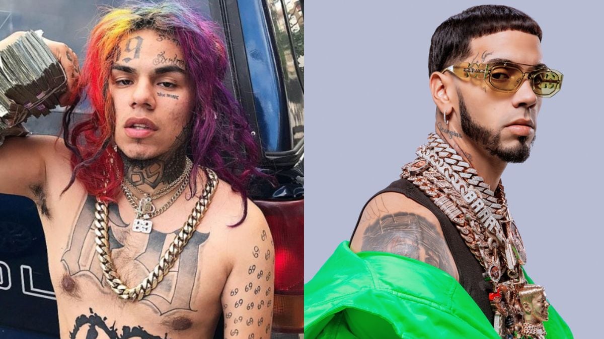 6ix9ine reta a golpes a Anuel AA para terminar con las habladas: “Vamos a encerrarnos en un cuarto”