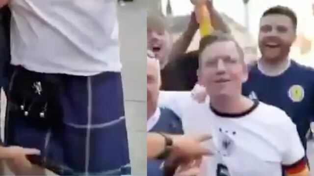 Fans en el Alemania vs Escocia.
