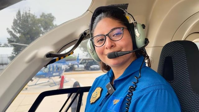 Abi Cruz, primera capitana Cóndor de la SSC que sobrevuela la Ciudad de México