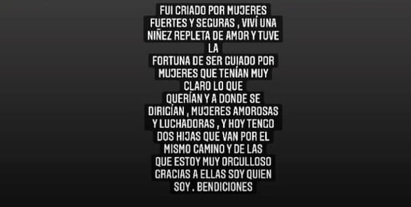 Lisardo manda mensaje por el Día de la Mujer.
