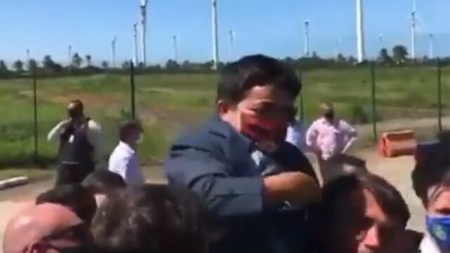 Jair Bolsonaro y simpatizante