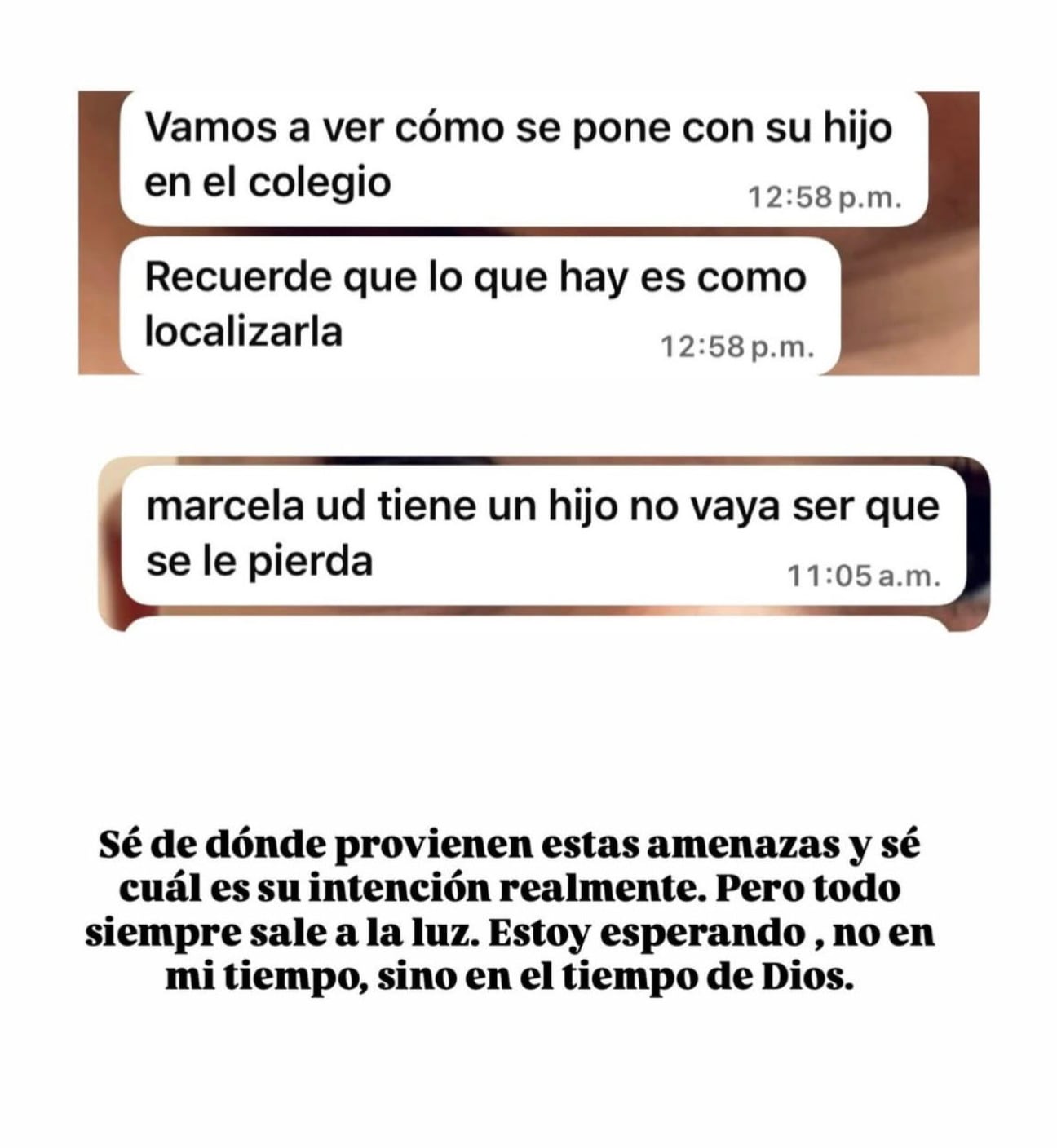 Marcela Reyes sobre amenazas hacia ella y su hijo
