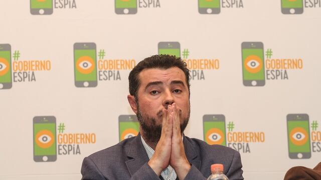 Fotografía tomada en junio del 2017 durante la denuncia de GobiernoEspía