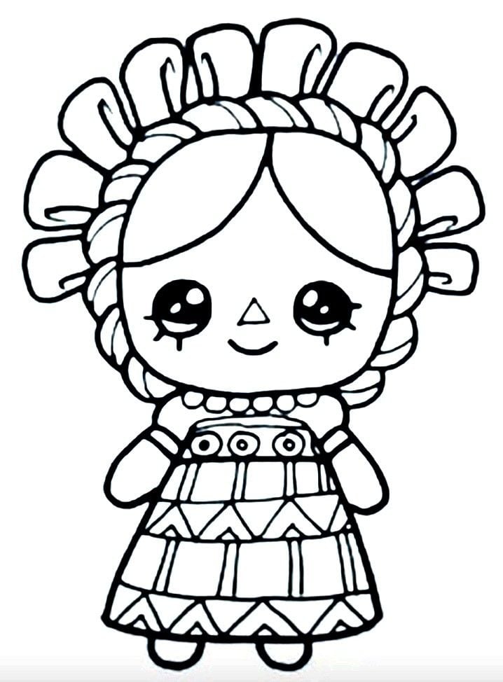 Dibujos animados del 15 de septiembre para colorear