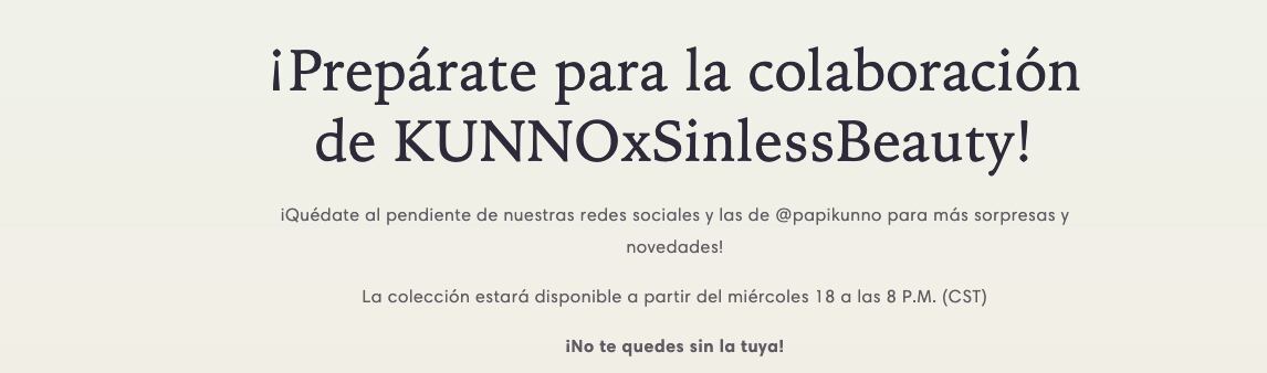 Kunno lanza su maquillaje colección con Sinless Beauty.