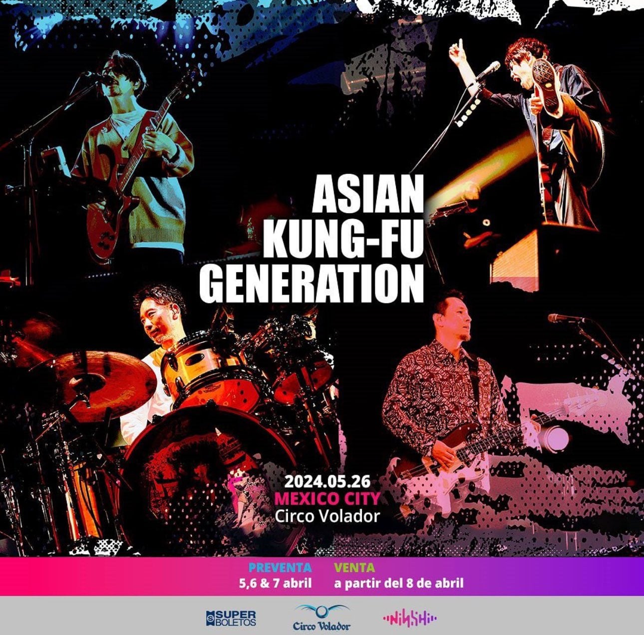 Asian Kung-Fu Generation en concierto: Precio de boletos en preventa para verlos en el Circo Volador