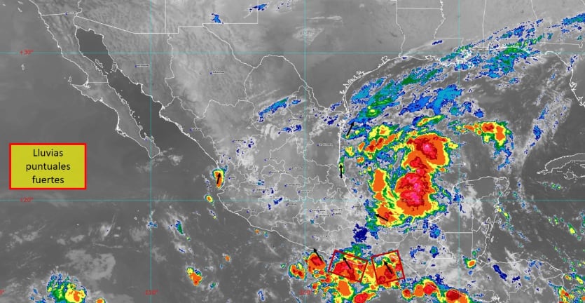 Lluvias fuertes en Oaxaca.