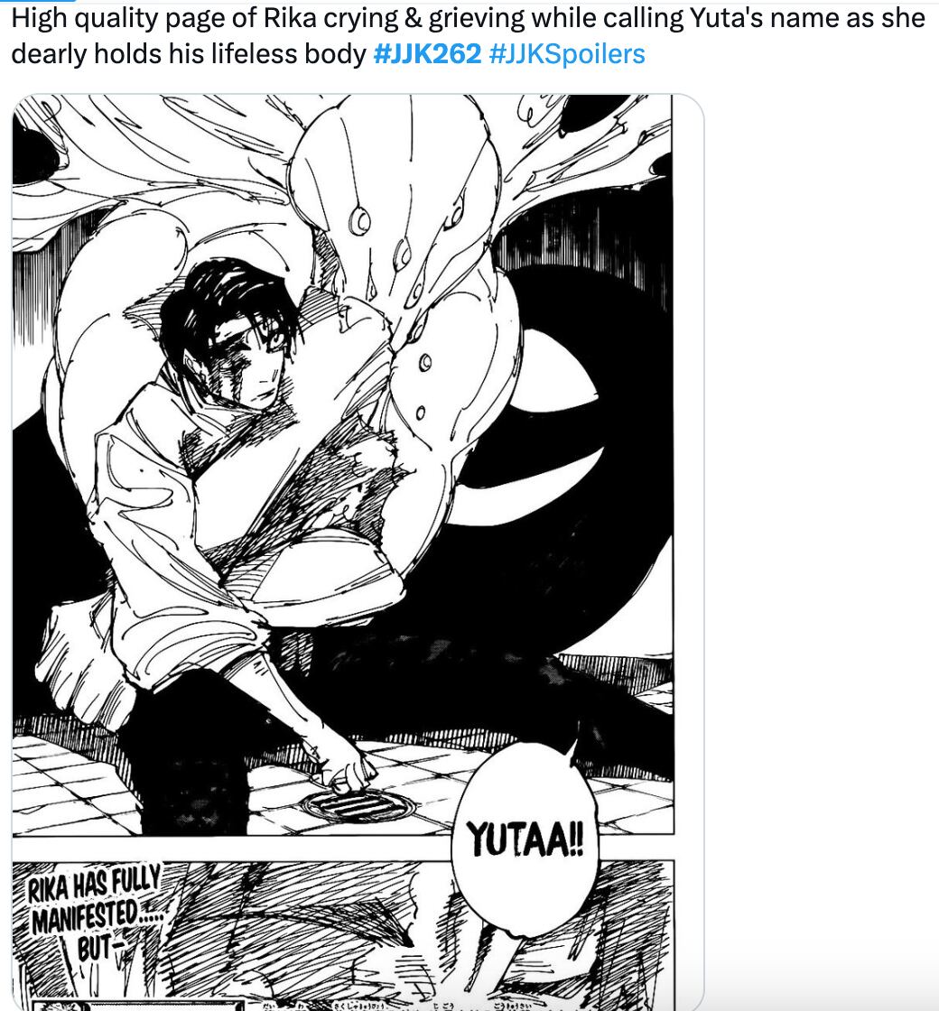 Meme del spoiler del manga 262 de Jujutsu Kaisen