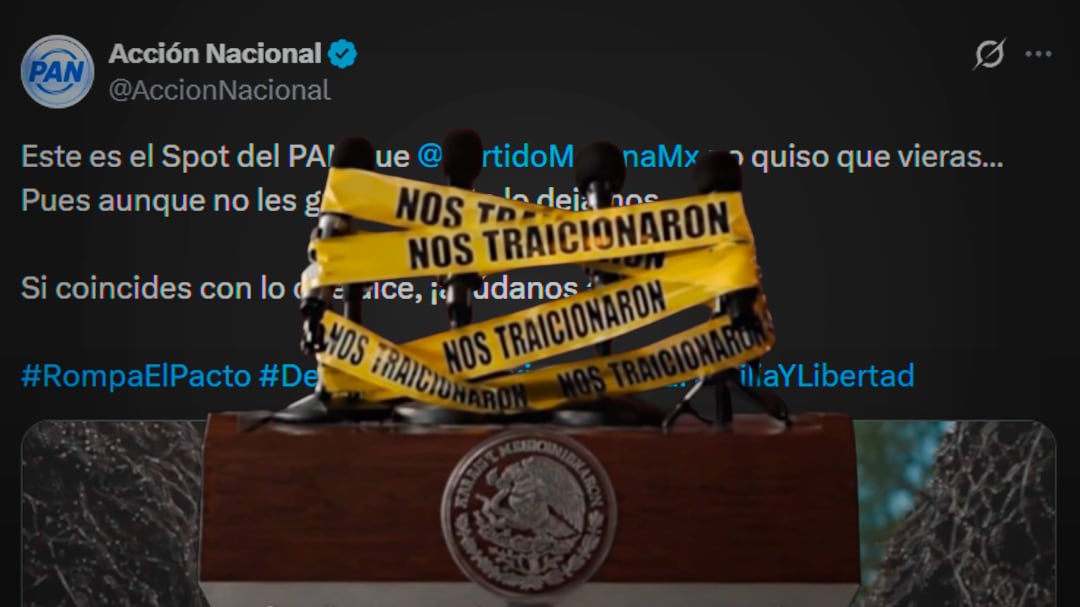 PAN lanza spot contra Morena que INE frenó por contenido calumnioso