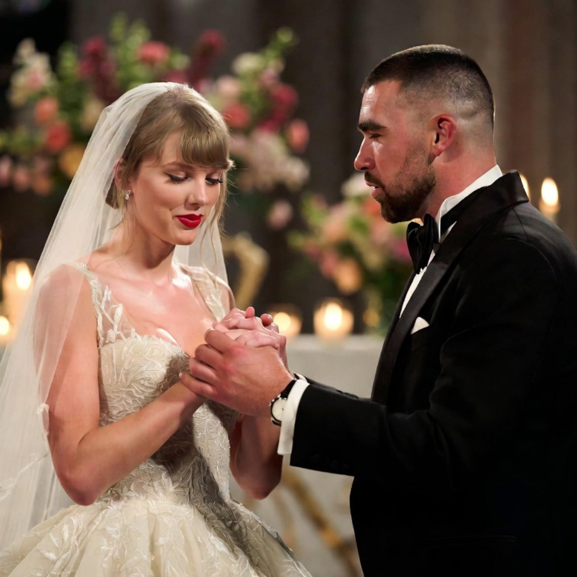El vestido de novia de Taylor Swift habría sido captado en nuevas imágenes