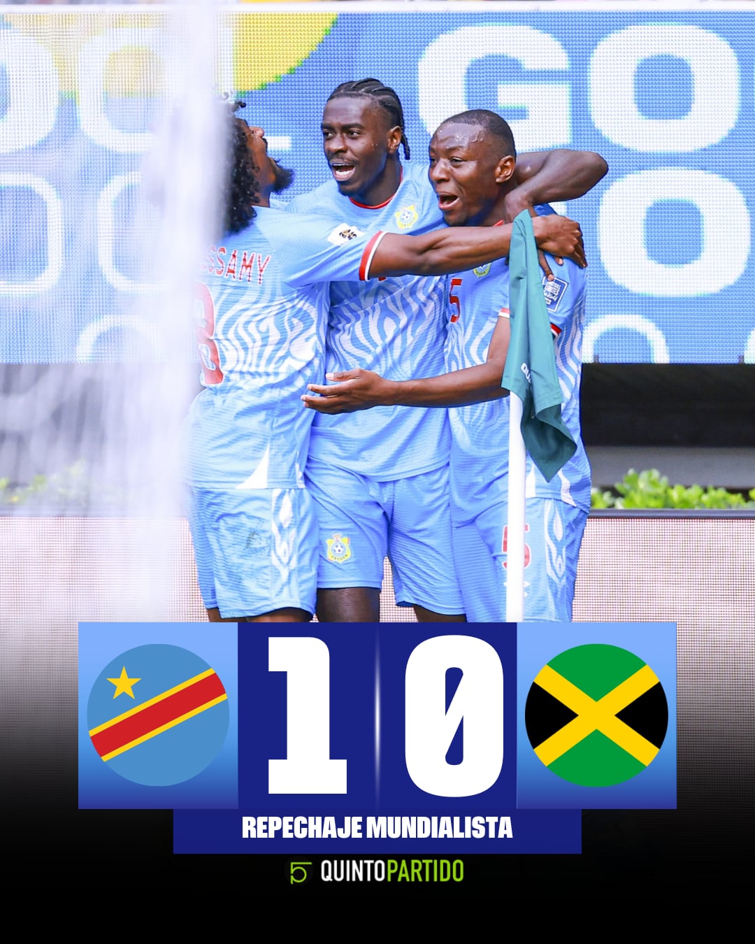 Congo derrota por la mínima a Jamaica y clasifica al Mundial 2026.