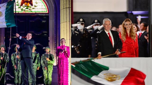 Samuel García y Alfredo del Mazo en sus respectivos Gritos de Independencia