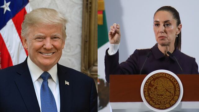 Claudia Sheinbaum, presidenta de México, y Donald Trump, presidente electo en Estados Unidos