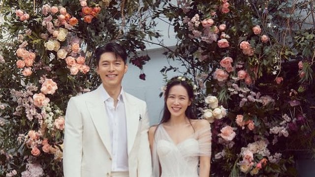 Hyun Bin y Son Ye Jin en su boda