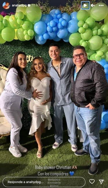 Eduin Caz y Daisy Anahy se reencuentran en baby shower
