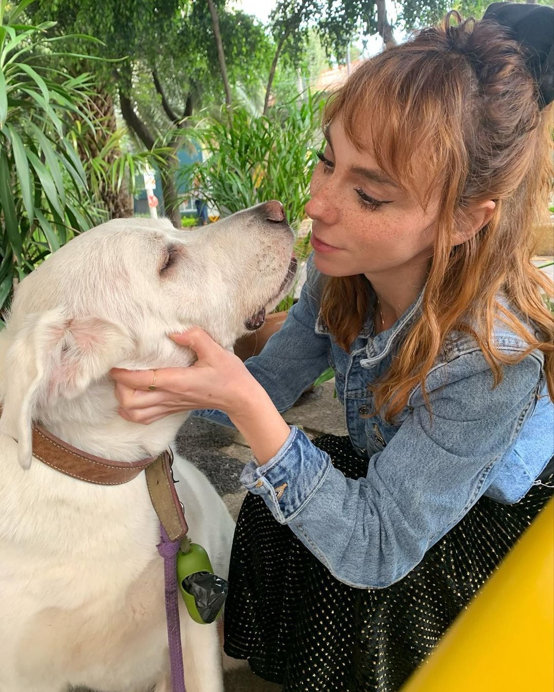 Natalia Téllez y su perrito