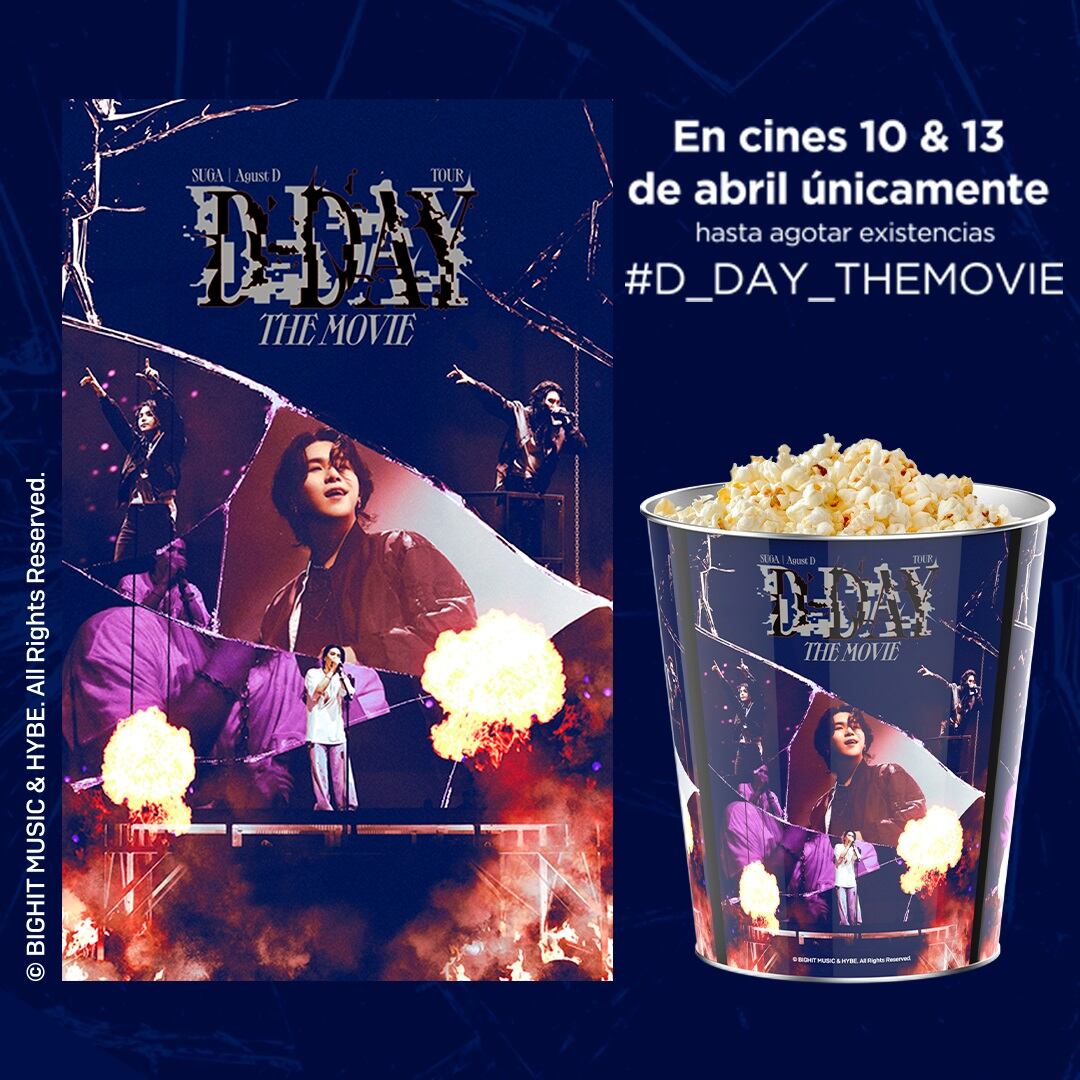 La palomera de Suga de Cinépolis para el estreno de D-Day The Movie