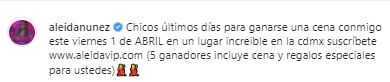 Aleida Núñez y su convivencia a Aleida Núñez VIP