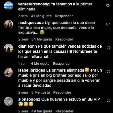 Comentarios acerca de Raquel Bigorra en La Casa de los Famosos México