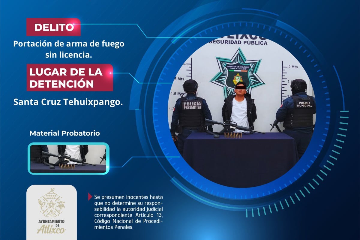 Atlixco: Persecución en la carretera Puebla-Izúcar deja un detenido