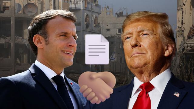 Emmanuel Macron respalda el acuerdo de paz de Donald Trump