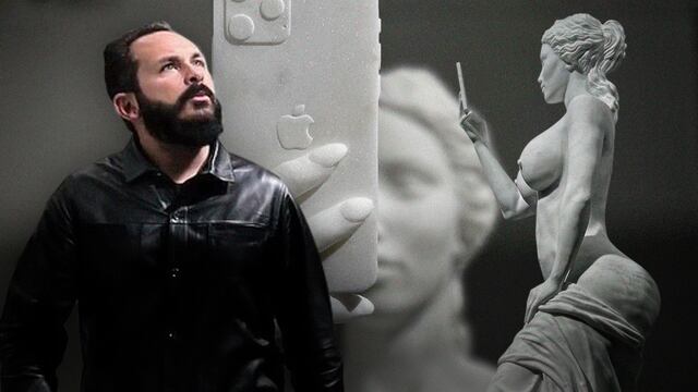 Greg Lansky, autor de la escultora de mármol Algorithmic Beauty
