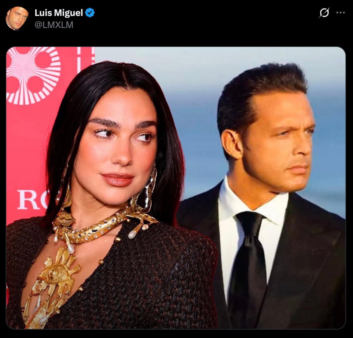 Luis Miguel comparte foto con Dua Lipa en X y causa furor
