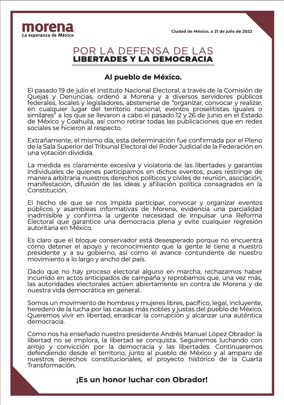 Desplegado Morena