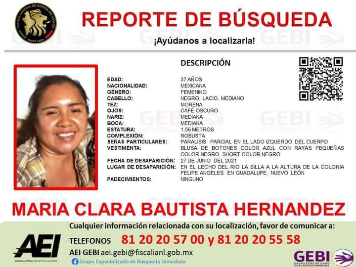 Buscan a María Clara Bautista, quien fue arrastrada por la corriente del río La Silla