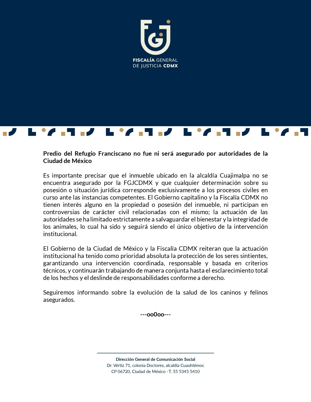 Fiscalía de la CDMX no aseguró el predio del Refugio Franciscano